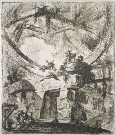 Carceri (Gefängnis) IX, 1760 von Giovanni Battista Piranesi